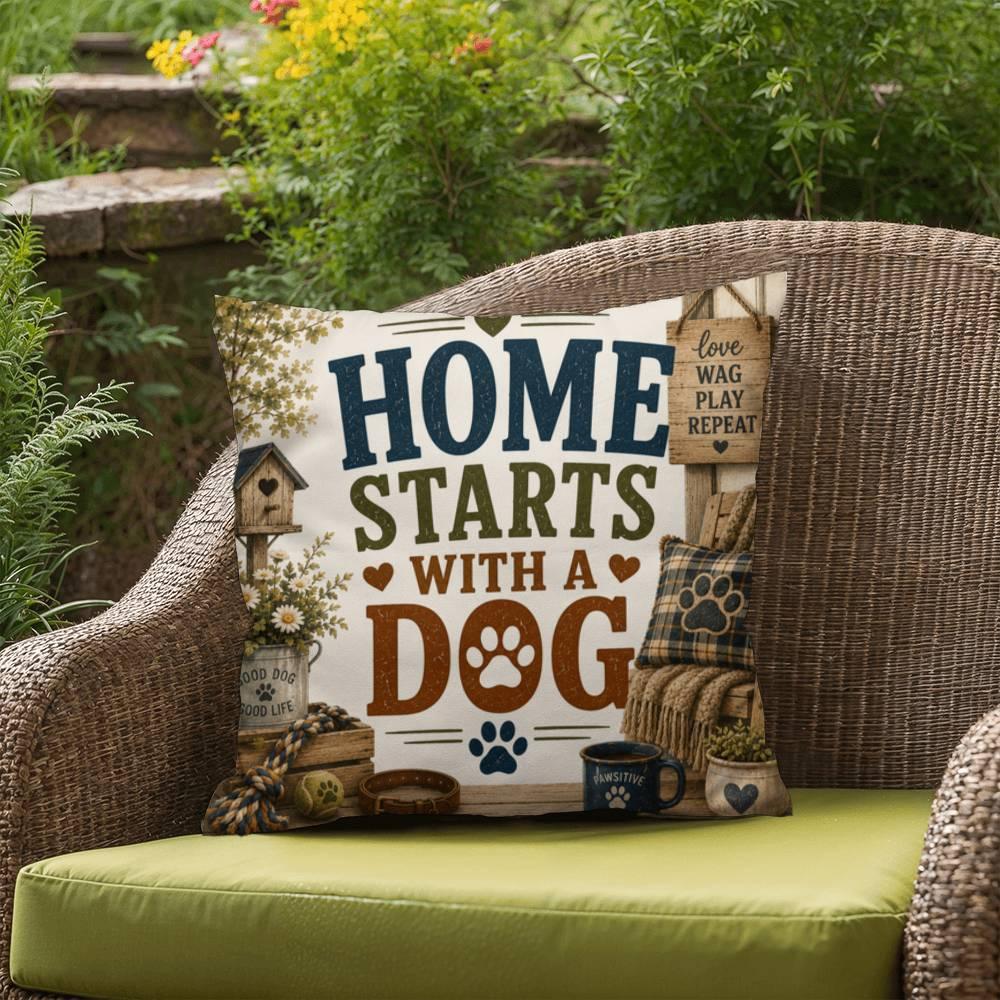 Shop our premium home starts with a dog throw pillow from MySisterIsASurvivor.