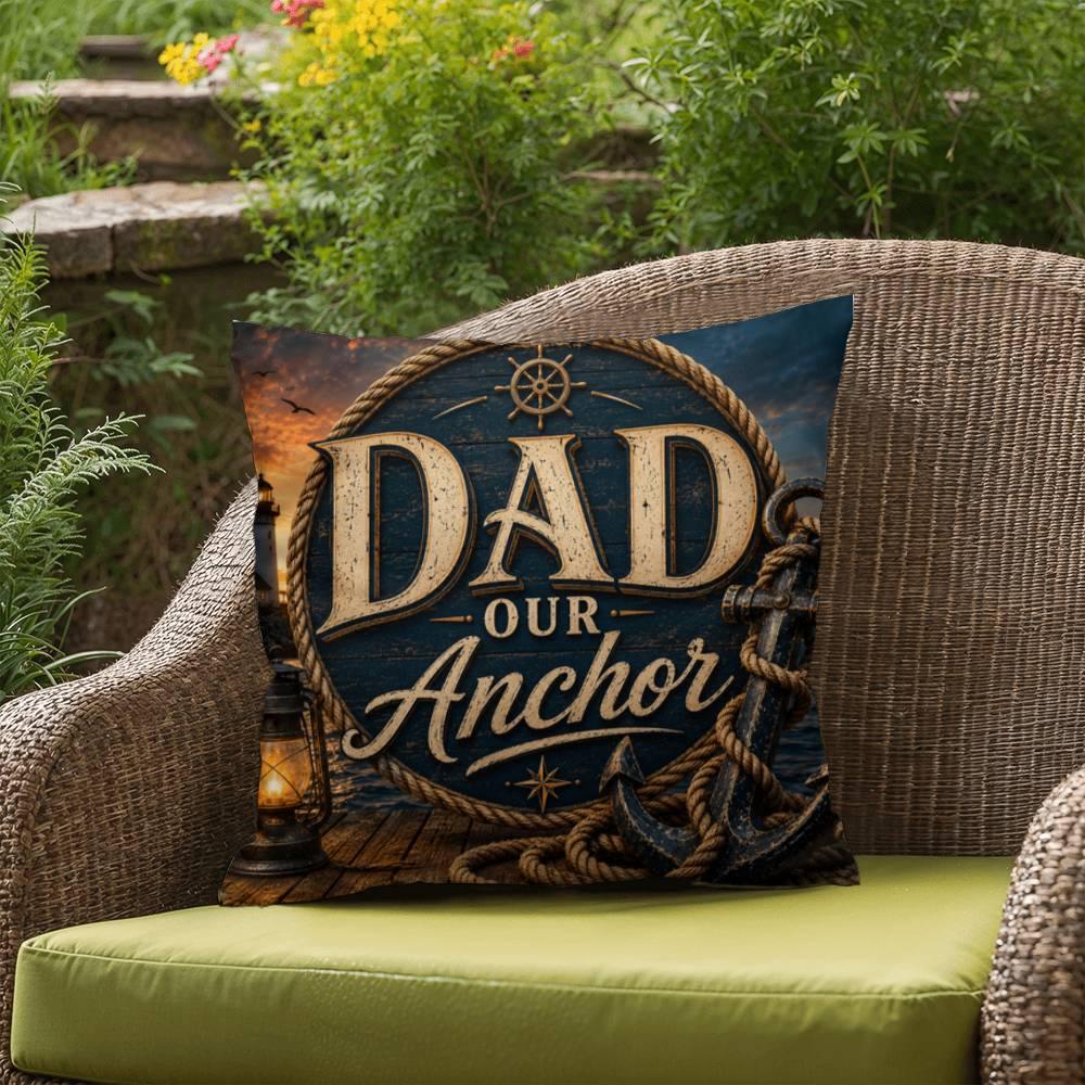 Shop our premium dad our anchor throw pillow from MySisterIsASurvivor.