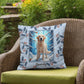 Golden Retriever White Pillow - Cozy Golden Retriever pillow, winter indoor dog throw, festive accent