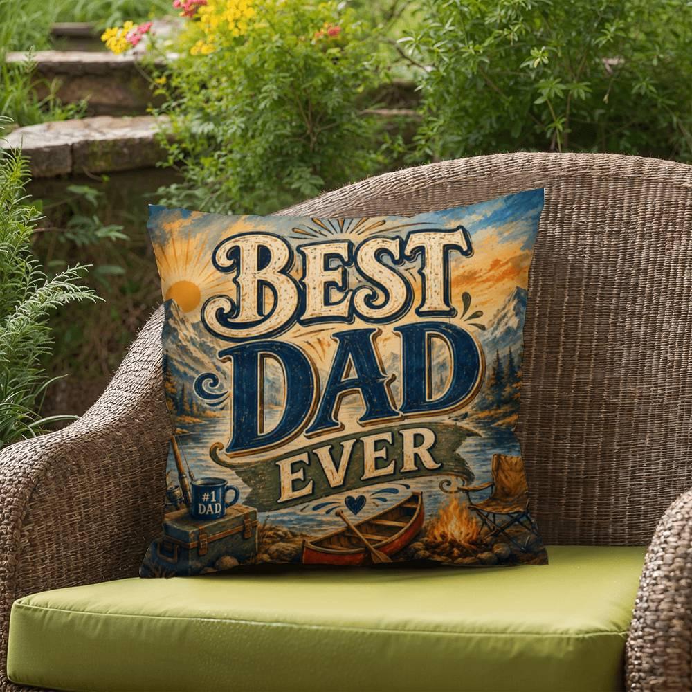 Shop our premium best dad ever throw pillow from MySisterIsASurvivor.