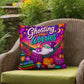 Ghosting My Worries Halloween Throw Pillow - Breathe Relax Unwind Ghost Pillow