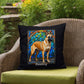 Belgian Malinois (Cream Sable) Indoor/Outdoor Pillow - Personalized Stained Glass Dog Tribute & Comfort Gift