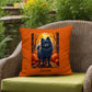 Blue Pomeranian indoor outdoor pillow, custom dog cushion, cute pet lover accent throw pillow