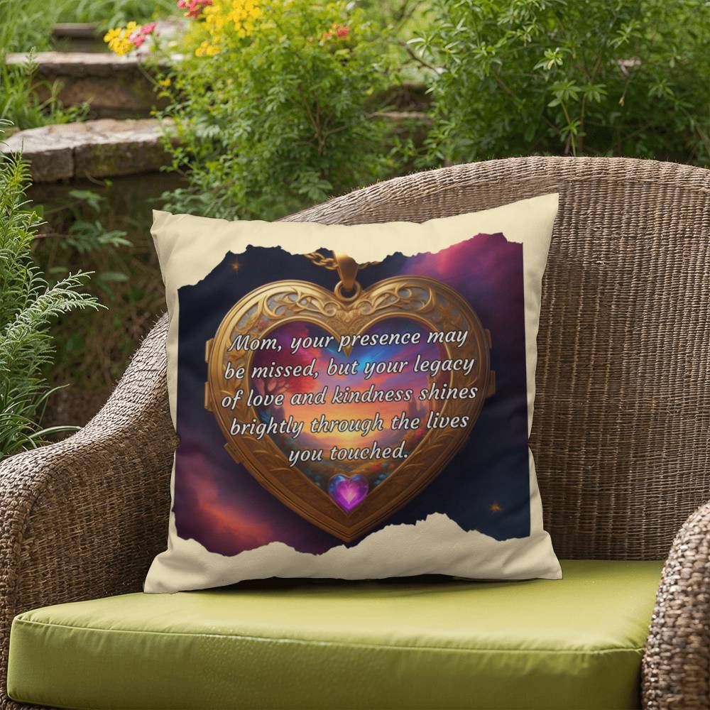 Legacy Of Love: Mom’s Legacy Indoor/Outdoor Pillow - Memorial Gift, Grief Support, Tribute for Mother’s Day or Loss of Mom