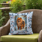 Pomeranian Orange Sable Pillow - Winter Pom throw pillow, seasonal dog decor, cozy indoor accent