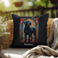 Rottweiler (Black) Indoor/Outdoor Pillow - Personalized Stained Glass Dog Tribute & Comfort Gift