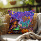 Witching You Well Halloween Throw Pillow - Witch Cauldron Moon Fall Pillow
