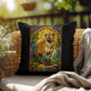 Shop our hyena stained glass style throw pillow featuring the 18" x 18" style option from MySisterIsASurvivor.