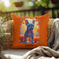Blue French Bulldog pillow, personalized indoor outdoor dog cushion, custom Frenchie accent - MySisterIsASurvivor