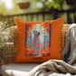 White Rottweiler pillow, personalized indoor outdoor dog cushion, water-resistant Rottie decor - MySisterIsASurvivor
