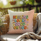 Healing Looks Good On You: Indoor/Outdoor Pillow - Groovy Affirmation for Emotional Wellness & Positive Vibes