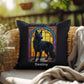 German Shepherd (Black) Indoor/Outdoor Pillow - Personalized Stained Glass Dog Tribute & Comfort Gift