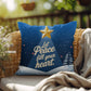 Let Peace Be Your Tradition Throw Pillow - Tranquil Christmas pillow for comfort and calm
