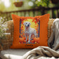 White Labrador Retriever pillow, custom indoor outdoor dog cushion, personalized lab accent - MySisterIsASurvivor