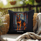German Shepherd (Black and Red) Indoor/Outdoor Pillow - Personalized Stained Glass Dog Tribute & Comfort Gift