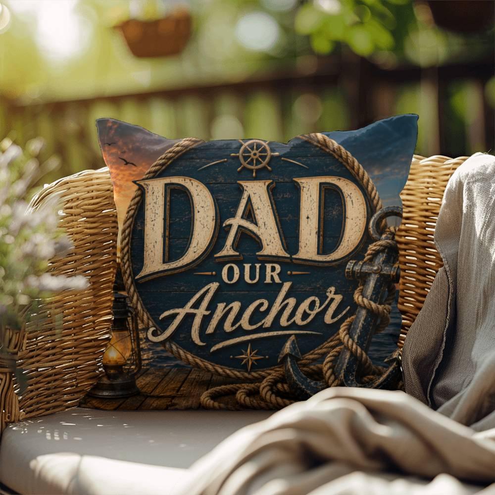 Shop our dad our anchor throw pillow featuring the 18" x 18" style option from MySisterIsASurvivor.
