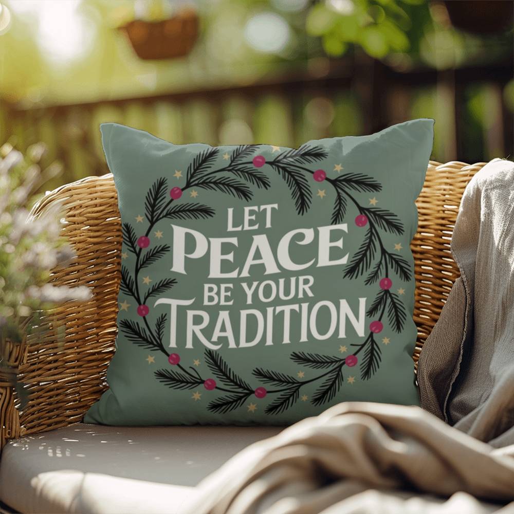 Let Peace Fill Your Heart Throw Pillow - Gentle Christmas décor for serenity and joy