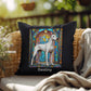 Doberman Pinscher (White) Indoor/Outdoor Pillow - Personalized Stained Glass Dog Tribute & Comfort Gift