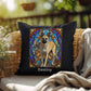Belgian Malinois (Cream) Indoor/Outdoor Pillow - Personalized Stained Glass Dog Tribute & Comfort Gift