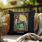 Doberman Pinscher (Fawn [Isabella] & Rust) Indoor/Outdoor Pillow - Personalized Stained Glass Dog Tribute & Comfort Gift