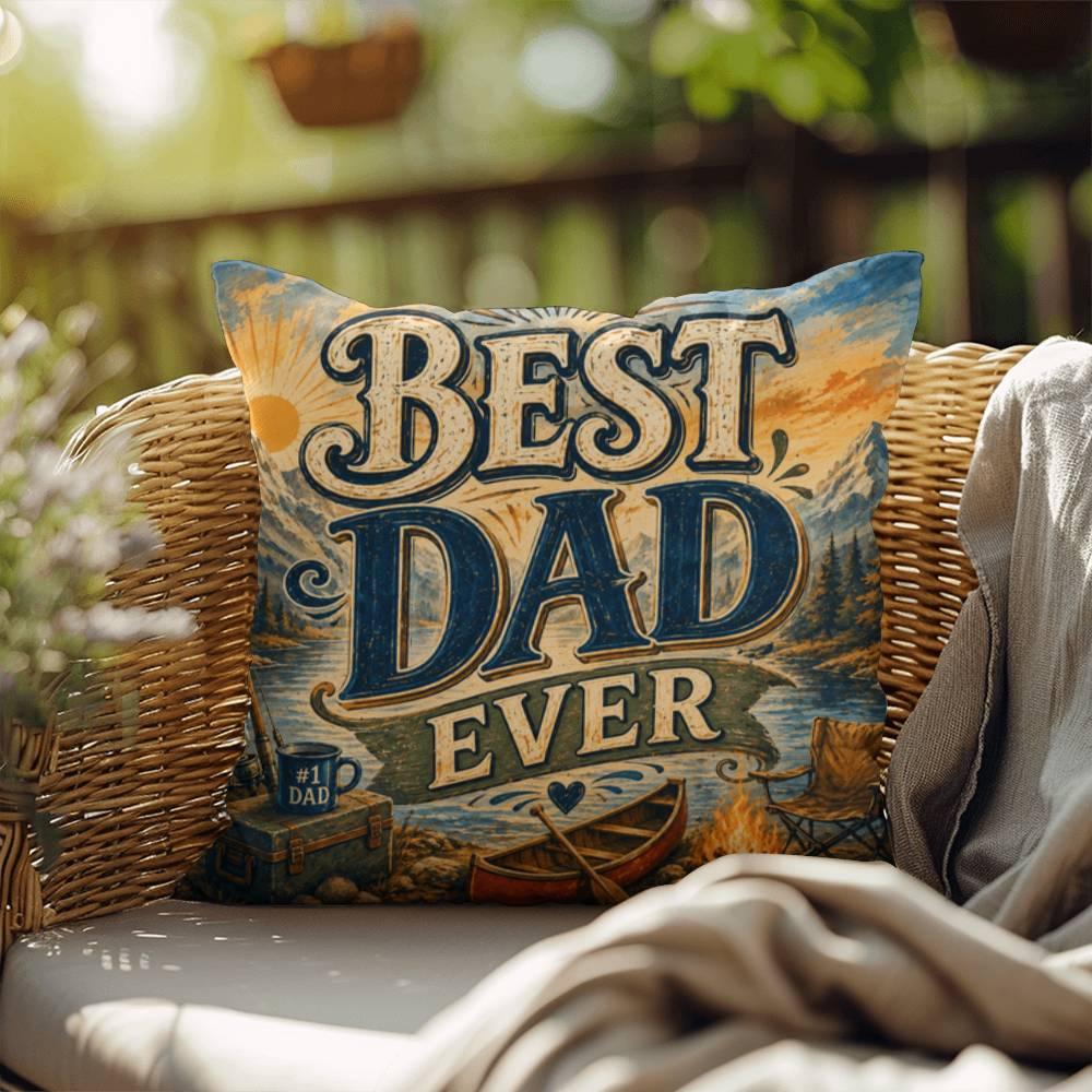 Shop our best dad ever throw pillow featuring the 18" x 18" style option from MySisterIsASurvivor.