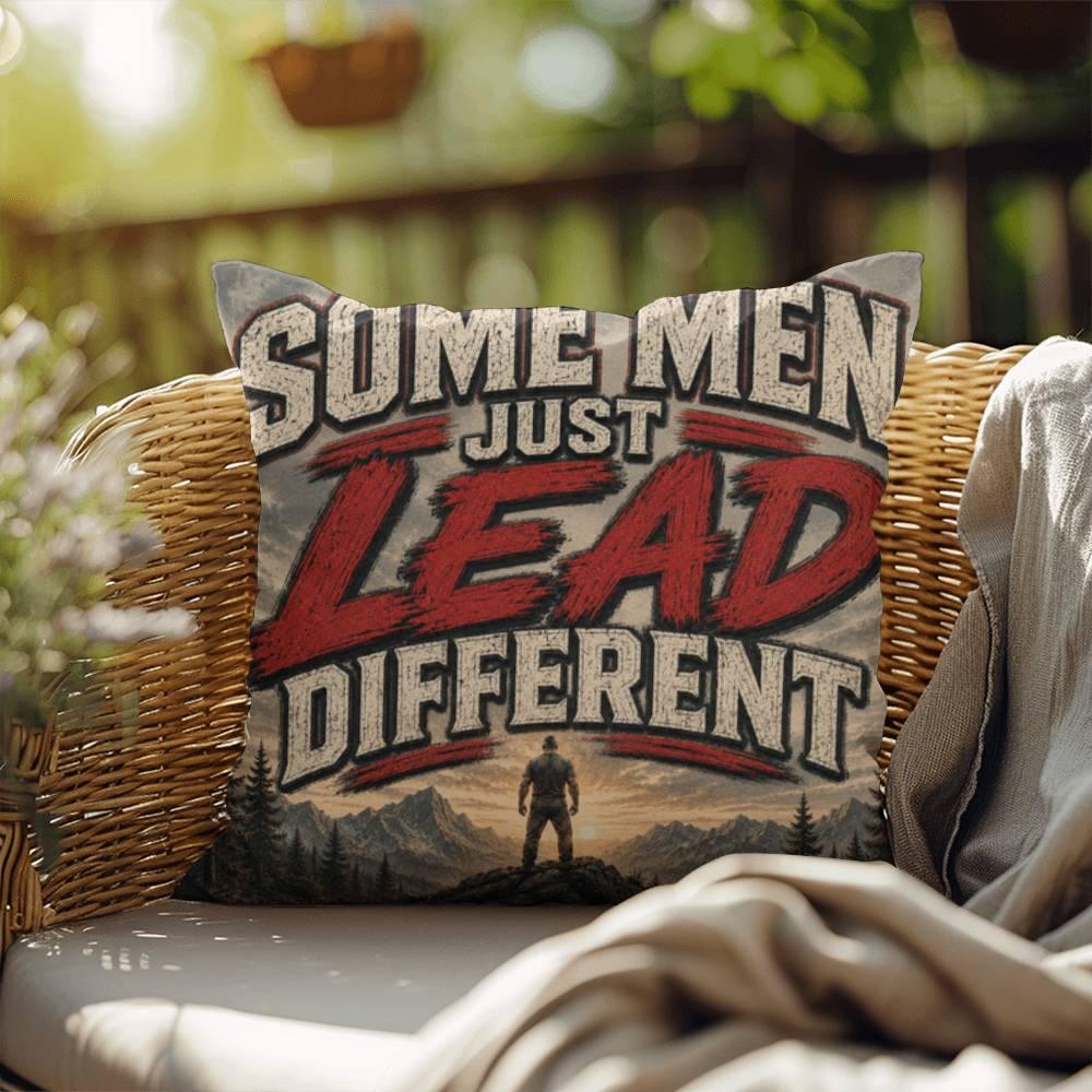 Shop our some men just lead different throw pillow featuring the 18" x 18" style option from MySisterIsASurvivor.