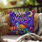 Rest Is Magic Halloween Throw Pillow - Self Care Pumpkin Witch Moon Pillow