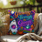 Growing Through The Gloom Halloween Throw Pillow - Trauma Recovery Survivor Gift