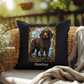 American Water Spaniel Stained Glass Pillow, custom throw for couch, garden, and pet lovers