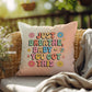 Just Breathe, Baby - You Got This: Indoor/Outdoor Pillow - Groovy Affirmation for Emotional Wellness & Positive Vibes