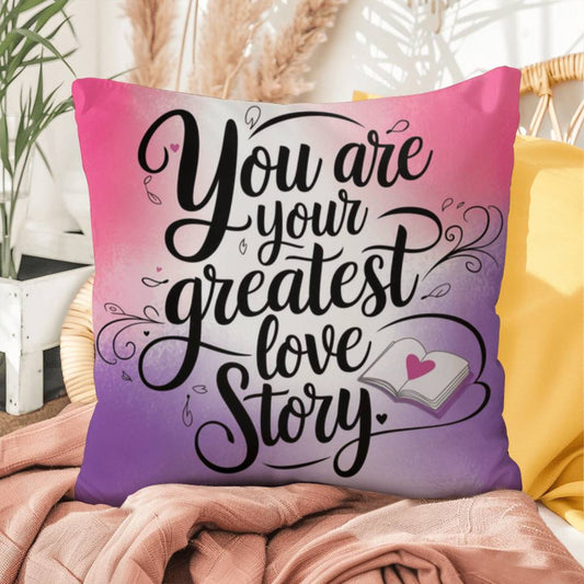 You Are Your Greatest Love Story: Indoor/Outdoor Pillow Self-Care for Relaxation, Mindfulness & Emotional Wellness