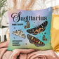 Sagittarius Butterfly Indoor/Outdoor Pillow – Zodiac Astrology Decor, Boho Accent for Home & Patio