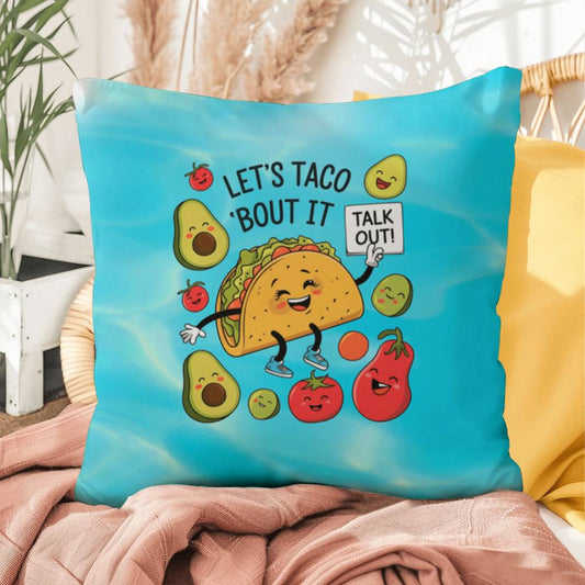 "Mental Health: Let's Taco 'Bout It" personalized funny pint glass with attitude, humor, and positive vibes.