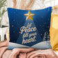 Let Peace Be Your Tradition Throw Pillow - Tranquil Christmas pillow for comfort and calm