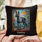 Belgian Malinois (Gray) Indoor/Outdoor Pillow - Personalized Stained Glass Dog Tribute & Comfort Gift