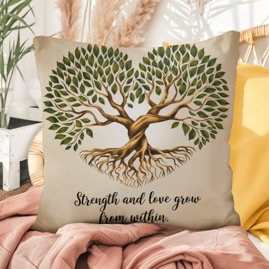 Strength and Love Grow From Within: Indoor/Outdoor Pillow Self-Care for Relaxation, Mindfulness & Emotional Wellness