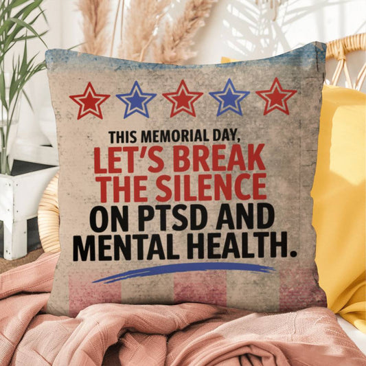 This Memorial Day custom tribute pillow for PTSD awareness, military remembrance, and veteran support