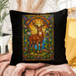 Shop our deer stained glass style throw pillow featuring the 16" x 16" style option from MySisterIsASurvivor.