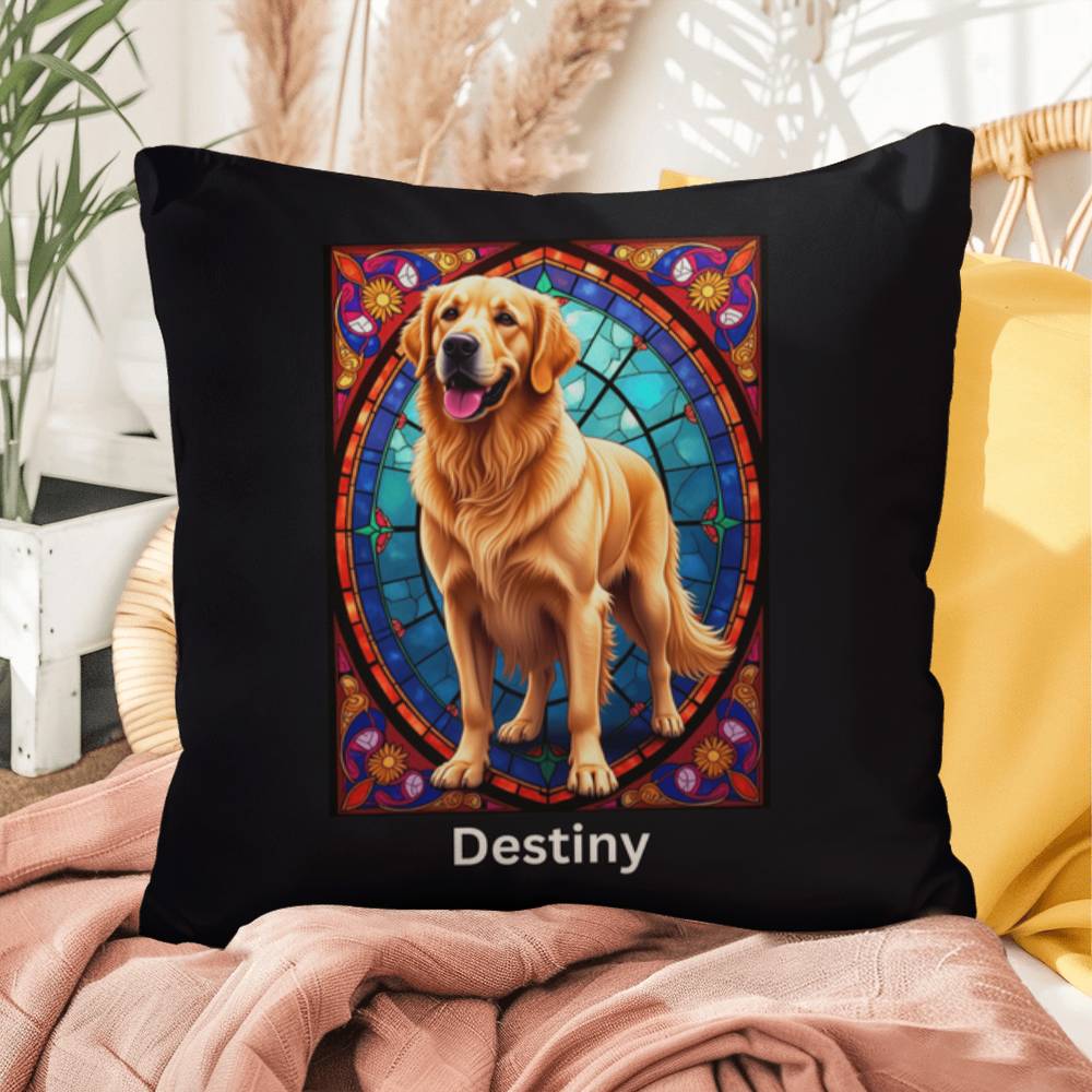 Classic Golden Retriever indoor/outdoor pillow, custom dog lover throw pillow for home or gift