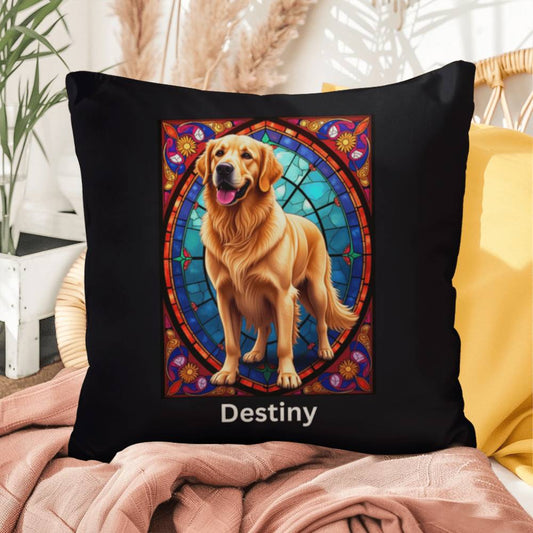 Classic Golden Retriever indoor/outdoor pillow, custom dog lover throw pillow for home or gift
