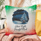 Silent Night, Peaceful Mind Throw Pillow - Christmas serenity cozy decorative throw pillow