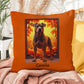 Chocolate and tan Rottweiler indoor outdoor pillow, cozy dog lover gift and stylish pet-themed décor