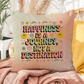 Happiness Is A Journey: Indoor/Outdoor Pillow - Groovy Affirmation for Emotional Wellness & Positive Vibes