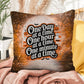 Mental health indoor/outdoor pillow with “One Day At A Time” for self-care and coping