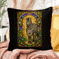 Shop our zebra stained glass style throw pillow featuring the 16" x 16" style option from MySisterIsASurvivor.