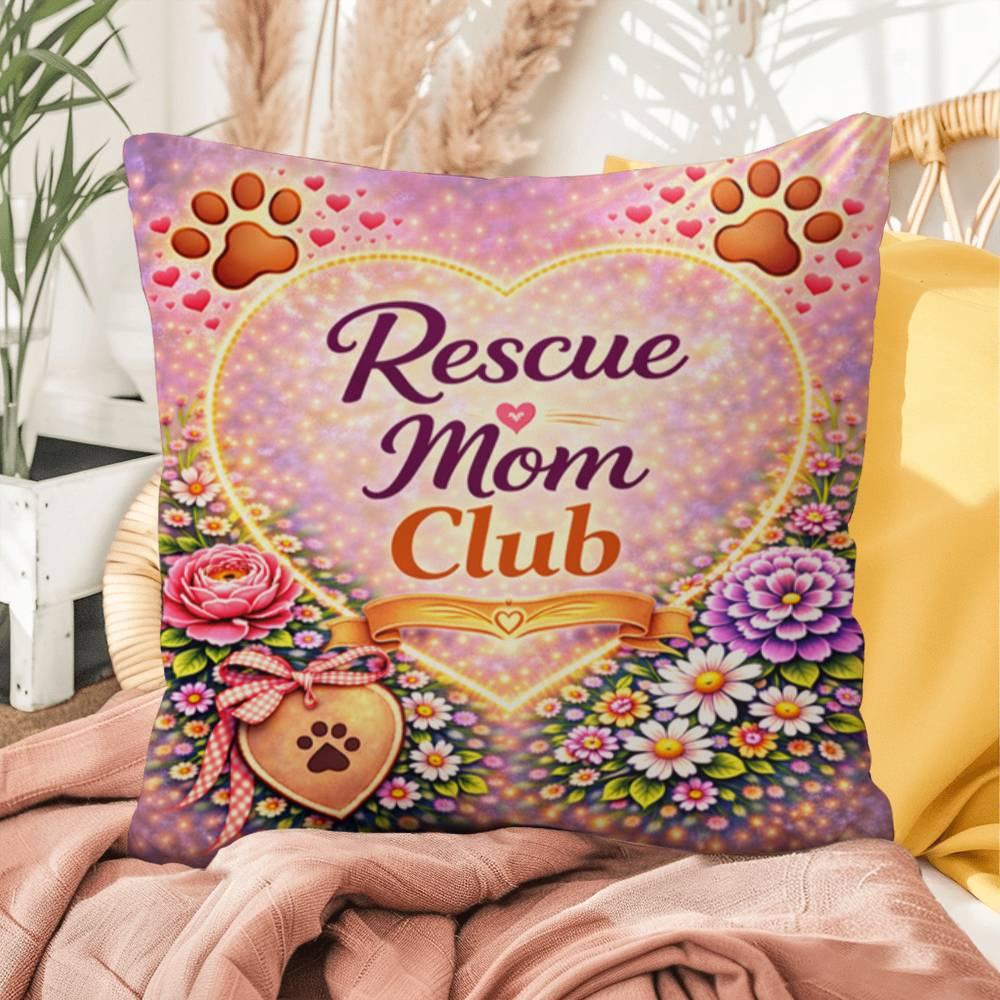 Shop our premium rescue mom club throw pillow from MySisterIsASurvivor.