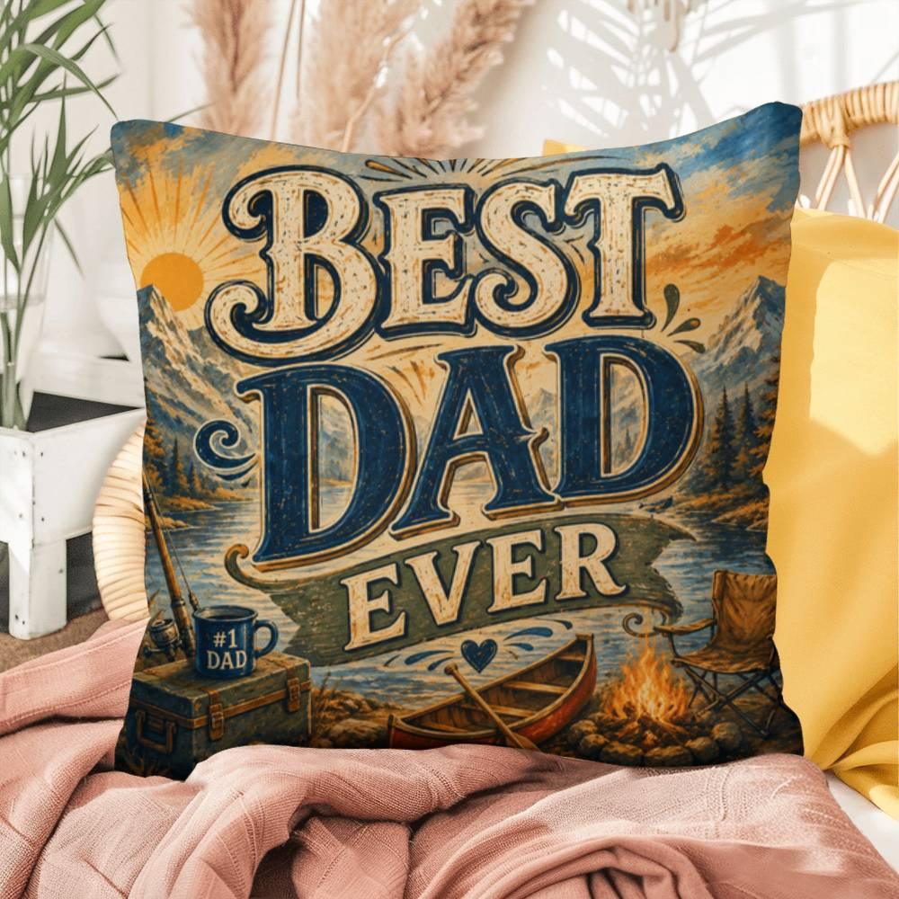 Shop our premium best dad ever throw pillow from MySisterIsASurvivor.