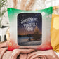 Silent Night, Peaceful Mind Throw Pillow - Calm Christmas holiday home décor decorative pillow