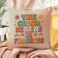 Vibe Check: Healing In Progress: Indoor/Outdoor Pillow - Groovy Affirmation for Emotional Wellness & Positive Vibes