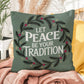 Let Peace Fill Your Heart Throw Pillow - Gentle Christmas décor for serenity and joy